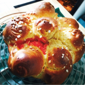 Brioche aux pralines roses 23 08 2014